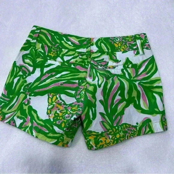 Lilly Pulitzer The Callahan Short Green Printed Size 000 - Picture 5 of 9